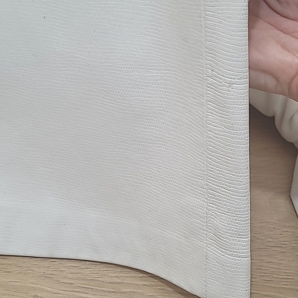 100% Genuine leather 90's Biker Mid Rise Boot Cut White Pants 6 - Picture 11 of 14